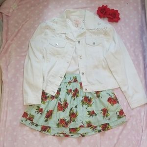 Hollister Co. Ruffle Floral Skirt